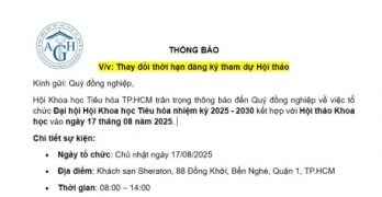 THÔNG BÁO: Thay đổi thời hạn đăng ký tham dự Hội thảo