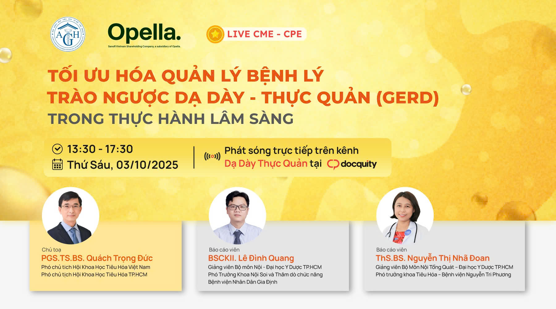 HỘI NGHỊ TỐI ƯU HÓA QUẢN LÝ BỆNH LÝ - TRÀO NGƯỢC DẠ DÀY THỰC QUẢN TRONG THỰC HÀNH LÂM SÀNG